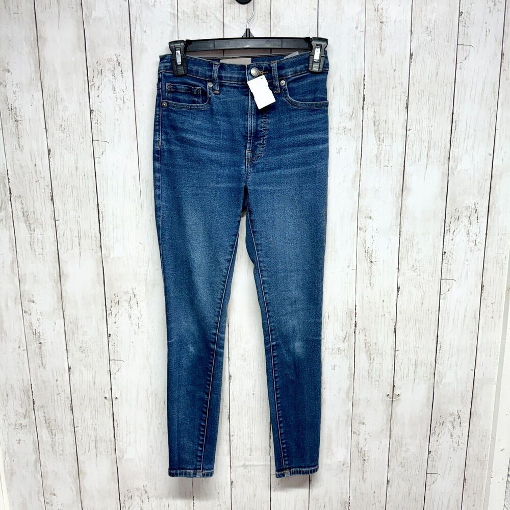 Everlane Jeans Women Size 24 Ankle Dark Blue High Waisted Skinny Organic Cotton